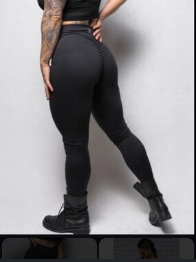 Celestial Bodiez Gray Scrunch-Back High-Waist Leggings